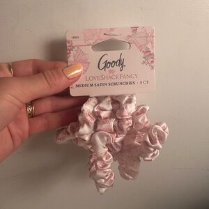 LoveShackFancy Pink Satin Scrunchies